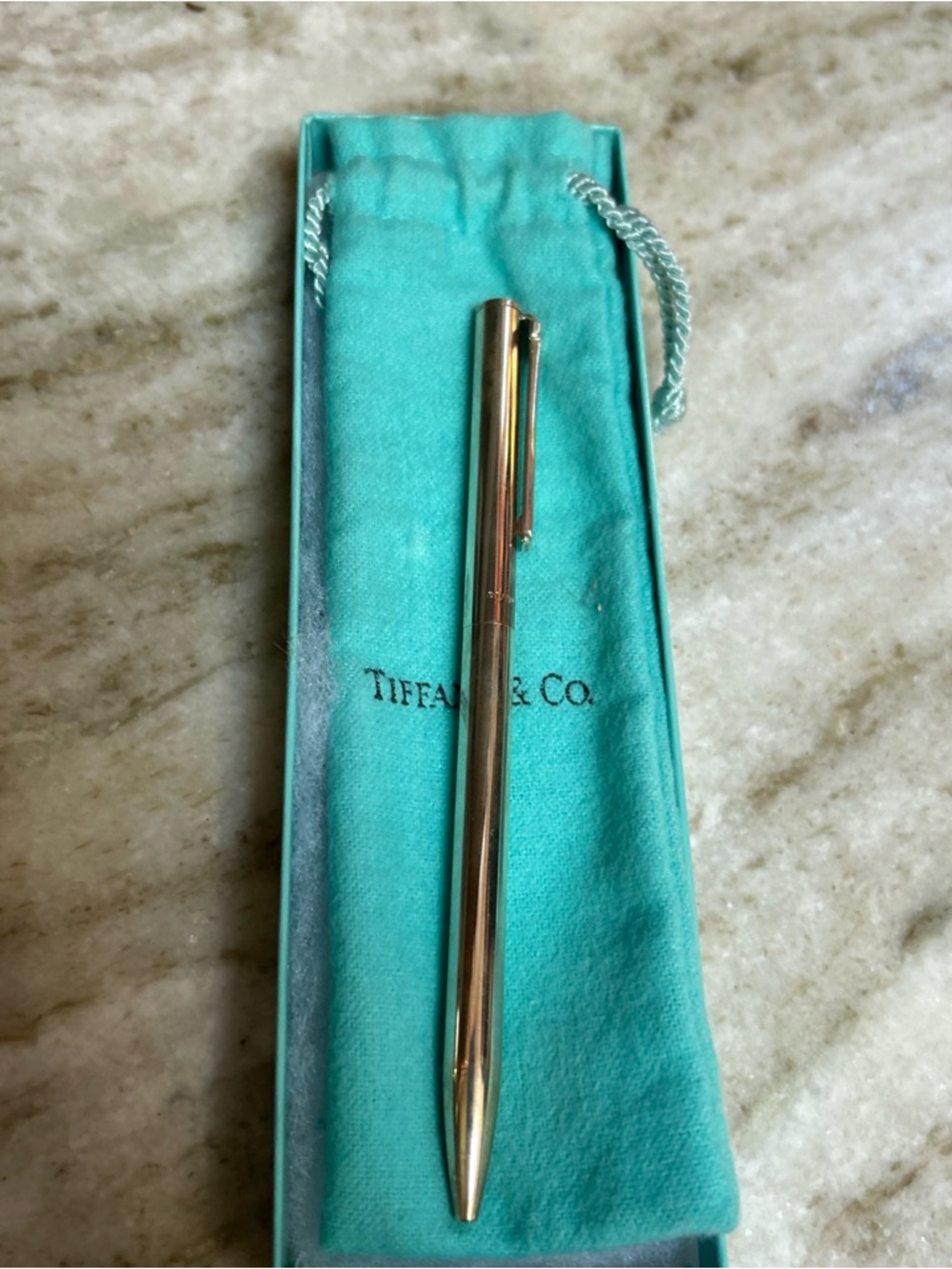 Tiffany & Co. 925 Sterling Silver Executive T-Clip Ballpoint Pen Pre Owned Not U